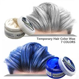 Color 9 Color Hair Colors Wax Dye Temporary Molding Paste 8 Color Blue Burgundy Grandma Gray Green Hairs Dye Wax Mud Styling Pomade