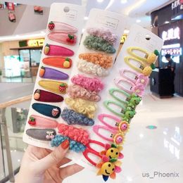 Hair Accessories 10pcs/Set Women Girls Cute Cartoon Colours Faux Fur Soft Hiarpins Sweet Hair Ornament Headband Hair Clips Kids Hair Accessories