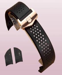 Bracelet For Omega 300 SEAMASTER 600 PLANET OCEAN Folding Buckle Silicone Nylon Strap Accessories Watch Band Chain3561375