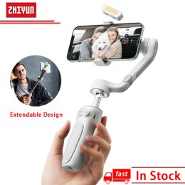 Gimbals ZHIYUN Smooth Q4 3Axis Smartphone Gimbal Stabiliser for Android iPhone Builtin Extension Rod Foldable Vlogging TikTok YouTube