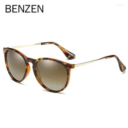 Sunglasses BENZEN Polarized For Women Men Round Classic Vintage Style Ladies Shades UV Protection 6769