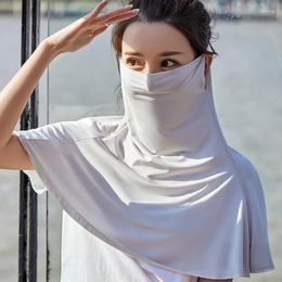 Scarves Women UV Protection Neck Scarf Silk Face Mask Cover Outdoor Wrap Sports Cycling Sun Proof Sunscreen