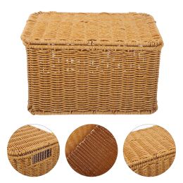 Baskets Large Decorative Baskets Woven Storage Box Home Toy Handwoven Sundries Holder Household Wicker Rattan