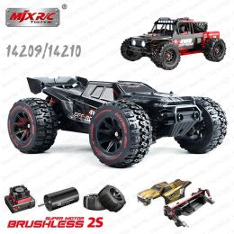 Cars New MJX Hypergo 14210 14209 Racing truck Truck Brushless Remote Control Car 1/14 OffRoad Car Drifting HighSpeed RC Car Toys