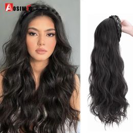 Piece AOSIWIG Synthetic Long Curly Half Head Style Wig Heat Resistant Hair Costume Christmas Party Cosplay Natural False Hairpieces