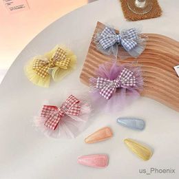 Hair Accessories 2 Pcs/Set Children Cute Colors Sweet Flower Bow Ornament Hair Clips Girls Lovely Alloy Barrettes Hairpins Kids Hair Accessories