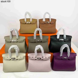 Platinum Handbag Swift Mini One Shoulder Straddle Handheld Fashion Versatile Women's Bag with Logo Handmade Genuine Leather