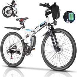 Bicycle SMLRO MX300 Foldable Electric Bicycle 500W 1000W 20Ah Folding Ebike 48V 26" City Road 21 Speed Mountain E Bike MTB for Adults