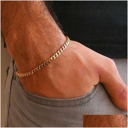 Chain 3-11Mm Chunky Miami Cuban Bracelet For Men Stainless Steel Link Wristband Classic Punk Heavy Male Jewellery Drop Delivery Bracelet Dhaut