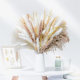 Decorative Flowers Dried Natural Pampas Grass Bouquet Boho Home Decor Whisk For Wedding Garden Party Decoration Phragmites Reed DIY Craft