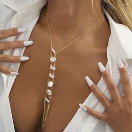 Pendant Necklaces Fashion Creative Irregular Imitation Pearl Necklace For Women Simple Ladies Geometric Jewellery Wholesale