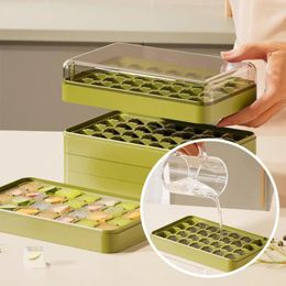 Baking Moulds 1PCS Press Type Silicone Square Ice Mould Cube Tool Lid Maker Box Storage Creative Cool Trays Drinks H2F0