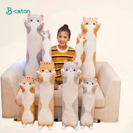 Toys Cute Soft Long Cat Pillow Plush Toys Stuffed Office Sleeping Pillow Christmas Birthday Gifts for Kids Girl Size 50/70/90/110cm