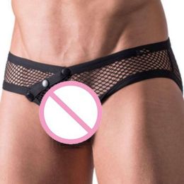 Sexy Men U Convex Mesh Transparent Low Rise Waist G-strings Breathable Thongs Underwear Pouch Lingerie Gay Wear FX1008