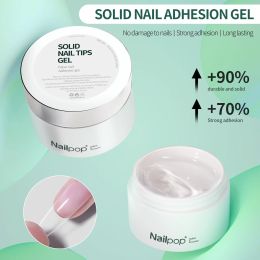 Gel 5 in 1 Gel Nail Glue for Nail Tips, Rhinestone Gel Glue for Nails 3D Sculpture Gel,10g Super Strong Solid Nail Glue Gel Nailpop