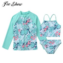 Swimwear Summer Holiday Kids Girls Swimwear Swimsuits Bathing Suits Stretchy Bikini Bottoms Tankini Sets Tank Tops with Shorts Beachwear