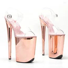 Dance Shoes Leecabe 23CM/9inches PVC Upper Plating Platform Sexy High Heels Sandals Pole