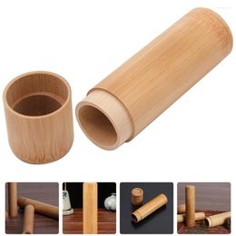 Storage Bottles Foods Sealed Jar Simple Bamboo With Lid Jars For Travel Spice Decorative