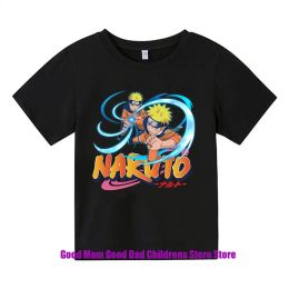 Tees 2024 New Naruto Zhu Li Naruto Summer Cool Children t shirt Leisure Pillar Man Cartoon Tshirt Boys And Girls 315 Years Old