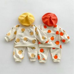 Sets 7400 Baby Clothing Set 2023 Autumn New Hot Fashion Girl's Suit Sweater+Pant Casual 03Year Boy's Twopiece Suit.