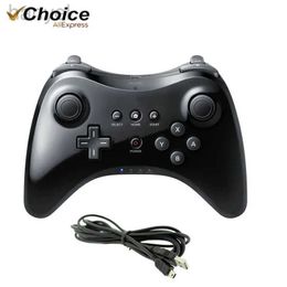 Game Controllers Joysticks Wireless Classic Pro Controller Joystick Gamepad for Nintend wii U Pro with USB Cable Wireless Controller d240424