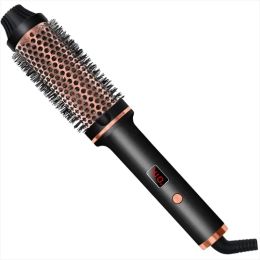 Irons 1.5 Inch Thermal Brush Ceramic Ionic Curling Brush Heated Curling Iron RDual Voltage Travel Hair Curler Curling Comb