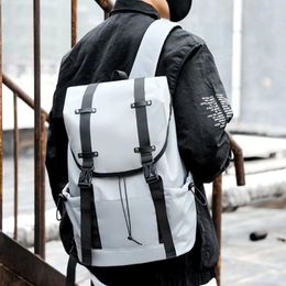 Backpack Men's Laptop Fashion Personalized Waterproof Travel Outdoor Drawstring School Teenage Lightweight Bag