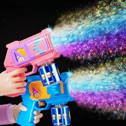 electric lighting10 Holes Bubble Machine Outdoor ToysSpacemanFully Automatic Shape Blowerwith Light Bubble Gun Boys GirlsToys 240417