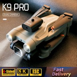 Drones K9 PRO Mini RC Drone 4K HD Camera Vs Z908 1080P Wide Angle Optical Fourway Obstacle Avoidance Quadcopter Toys Gifts New