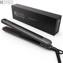 KIPOZI Professional Flat 2 in 1 Curler Adjustable Temperature Fast Heating Hair Straightener Straightening Iron