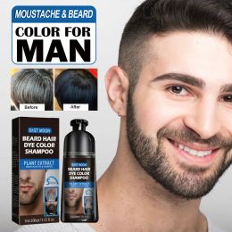 Colour Men's Beard Dye Black Beard Hair Dye Quick Dye Remove White Beard Beard Treatment