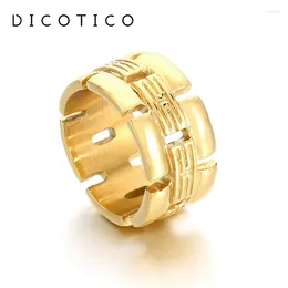 Cluster Rings Stainless Steel For Women Men Gold Silver Colour Women's Hollow Jewellery Knuckle Wedding Wholesale