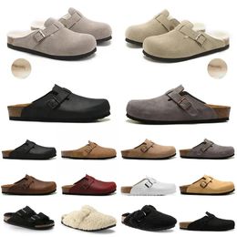 aaa+Top OG BirkStocks Bostons Clogs Designer Sandals Birkin Beach summer buckle slippers Bostons Microfiber shearling suede flip flops Birkin Birko-Flor Slide