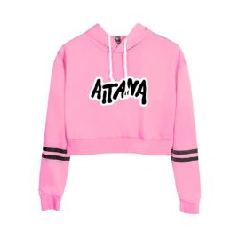 Polos Singer Aitana Ocana Crop Top Hoodie for Girls Harajuku Cropped Sweatshirt Streetwear Hip Hop Long Sleeve Pullover Tops Sudaderas