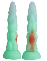 Green Big Corn expansion Anal Dildo With Suction Cup Toys For Women increase Anal dick Plug penis Products Sex orgasm beads6860203