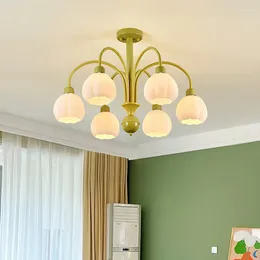 Chandeliers Nordic Retro LED Ceiling Chandelier Light Glass Lighting For Dining Living Room Table Bedroom Home Decor Lusters Luminaires Lamp