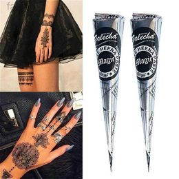 Body Paint New Henna Tattoo Paste Black Red Natural Temporary Henna Cones Indian For Temporary DIY Tattoo Sticker Body Arm Paint Cone Henna d240424