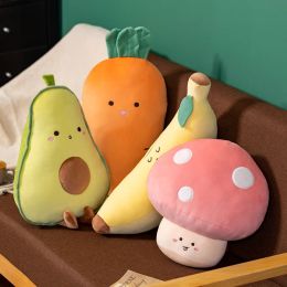 Animals 55cm Avocado Banana Plush Toys Cute Carrot Mushroom Pillow Cushion Kawaii Fruit Stuffed Doll Toys For Children Birthday Gift