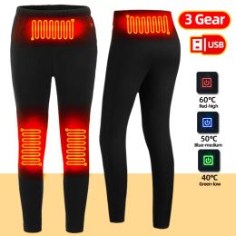 Pants Winter Heated Pants Men Usb Electric Pants Heating Women Plus Velvet Rechargeable Thermal Heating Trousers Warm Clothes Skiing