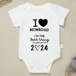 One-Pieces I LOVE MOM & DAD Baby Boy Girls Clothes High Quality Comfy Soft Newborn Baby Stuff Cotton Summer Infant Bodysuits & Onepieces