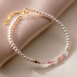 sailormoon sister bracelet designer Aloqi S Pure Sier Colored Stone Shijia Bead Bracelet Style High Grade Elegance and Temperament Handicraft for Women S6637