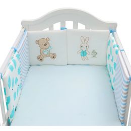 Pillows 6pcs Baby Bed Bumper Cute Animal Pattern Crib Bumper Infant Cot Protector For Newborn Baby Bedding Set Pillow Soft Cushion