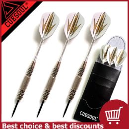 Darts CUESOUL 3pcs Darts 25g Black Golden Colour Steel Needle Tip Darts With Aluminium Darts Shafts