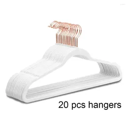 Hangers Flocking Adult Magic Storage Non-slip Hook Hanger Gold Seamless For Dry Velvet Supple Wardrobe Only Clothes