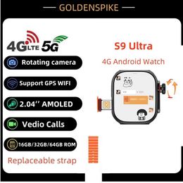 2024 4G Android Smartwatch 2.2'' 448*528 Amoled Smart Watch 64GB Rom Heart Rate Smartwatch Men Women Watch Support SIM GPS WIFI