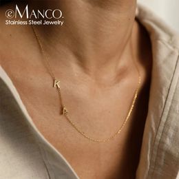 Gold Color Letter Pendant Choker Charm Name Necklace 26 Letter Patchwork Custom Letter Name Necklace Women Fine Jewelry 240414