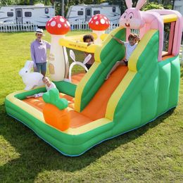 Kid Inflatable Jump Castle Bounce House Indoor Toys Outdoor Jumping Jumper Kids Party Entertainment Bouncer Slide Combo Backyard Yard Game Play Rabbit Playhouse