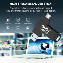 Drives Usb 3.2 Fash Drive 128GB 256GB 512GB pen drive flash drive waterproof silver u disk memoria cel usb stick gift High speed U Disk