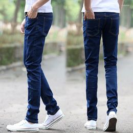 Men's Jeans 2024 Spring And Summer Stretch Slim Small Foot Casual Straight Pants Korean Fashion Black Stain Resistant