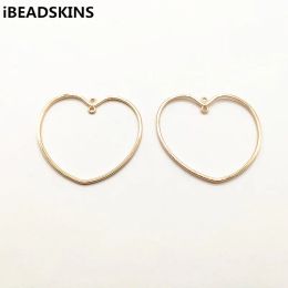 Charms New arrival! 44x41mm 100pcs hearts shape charm for stud earrings,earrings accessories,Earring parts hand Made earring making